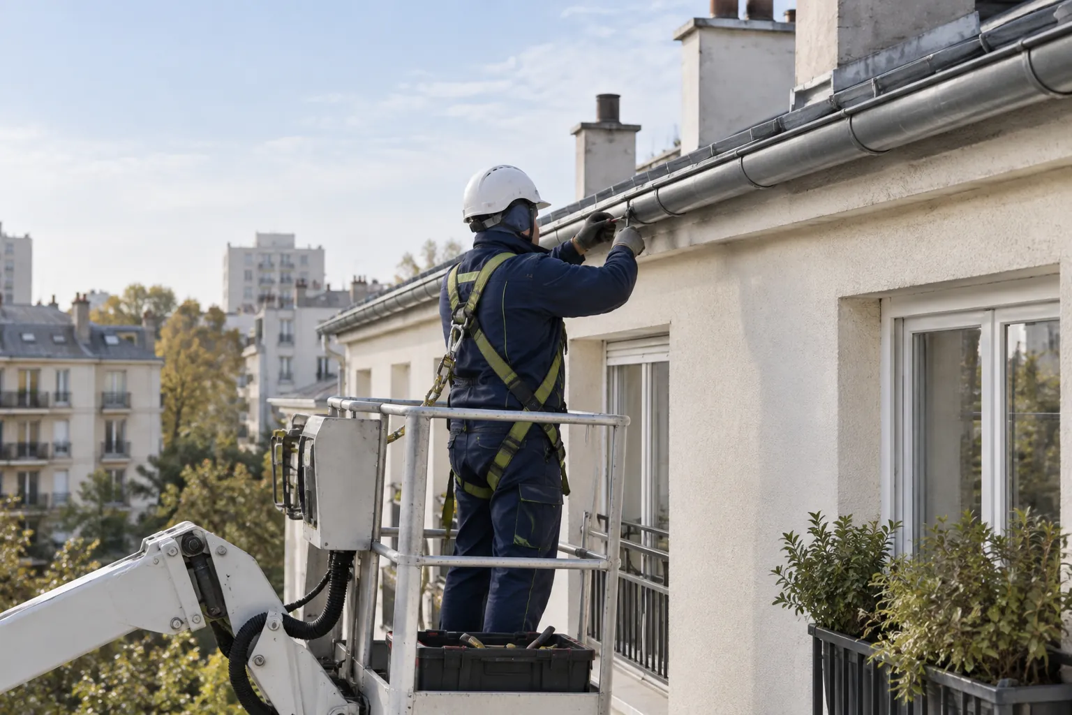 Petits travaux en copropriété : réparation de gouttière par SOFFI